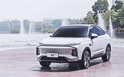 4k, Roewe Jing, estacionamento, carros de luxo, 2021 carros, crossovers, 2021 Roewe Jing, carros chineses, Roewe