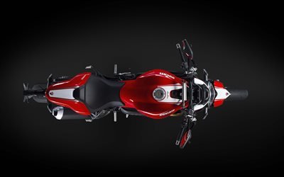 Ducati Monster 1200R, 4k, 2017 cyklar, inst&#228;llda t&#229;g, italienska motorcyklar, Ducati