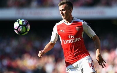Rob Holding, 4k, match, Arsenal, footballers, The Gunners, Premier League
