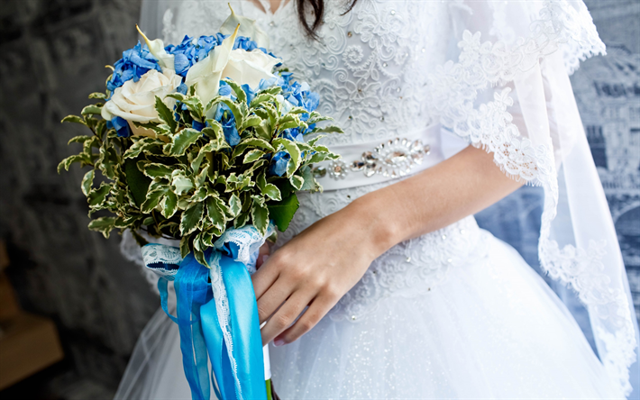 ダウンロード画像 結婚式の花束 花嫁 あじさい 結婚 美しい花束 白のウェディングドレス フリー のピクチャを無料デスクトップの壁紙