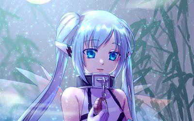 Nymphe, manga, Sora No Otoshimono, fille avec des yeux bleus, tomb&#233;