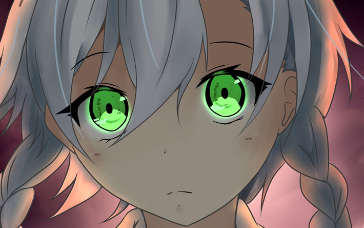 Saki Inui, manga, Ao no Kanata no Four Rhythm, girl with green eyes, Inui Saki