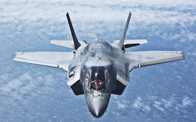 Lockheed Martin F-35 Lightning II, vue de face, de chasse, avions de combat, avions de combat &#224; r&#233;action, Lockheed Martin, de l&#39;Arm&#233;e am&#233;ricaine