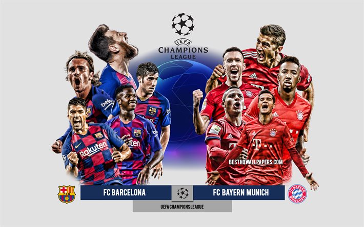 FC Barcelone vs FC Bayern Munich, de l&#39;UEFA Champions League, Aper&#231;u, de mat&#233;riel promotionnel, les joueurs de football, Ligue des Champions, match de football