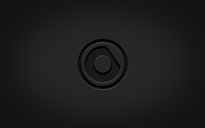 Logo carbone Nicky Romero, 4k, Nick Rotteveel, art grunge, fond carbone, cr&#233;atif, logo noir Nicky Romero, DJ n&#233;erlandais, logo Nicky Romero, Nicky Romero