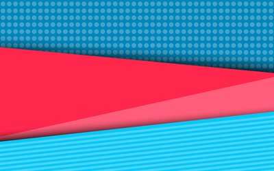 multicolored abstraction, blue lines, pink lines, material design, android