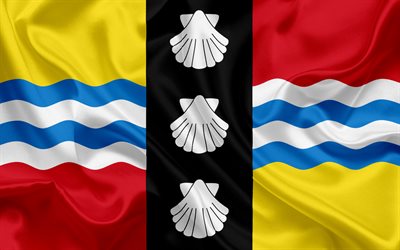 Flag of Bedfordshire, England, British counties flags, Bedfordshire, silk flag