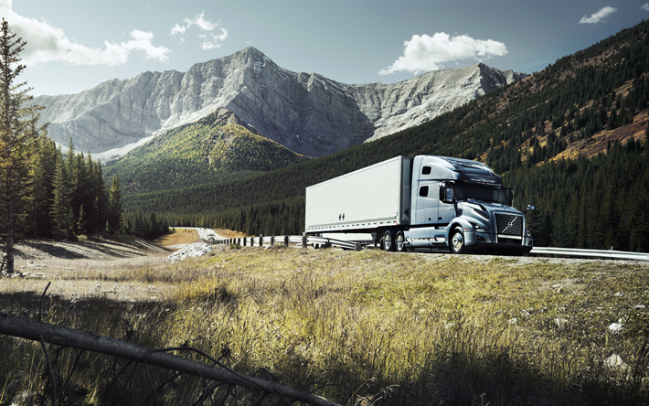 Volvo VNL760, 2017, os novos caminh&#245;es, de camionagem, VNL, entrega da carga, montanhas, Sueca de caminh&#245;es, Volvo