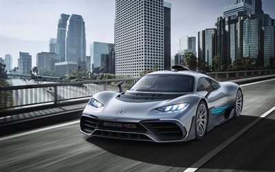 Mercedes-Benz AMG, Project ONE Concept, 2017, supercar, front view, new German cars, sports car, Mercedes