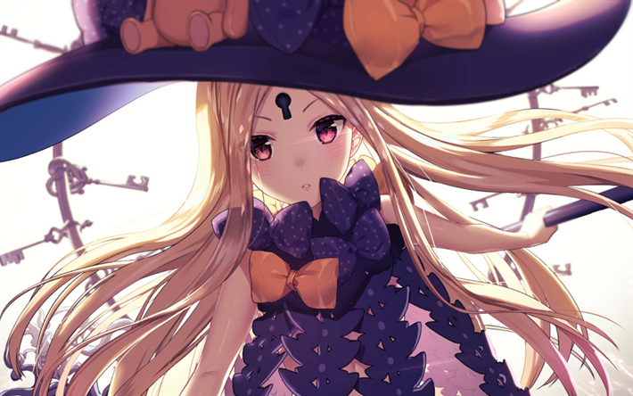 Abigail Williams, pink eyes, Fate Series, Foreigner, Fate Grand Order, artwork, TYPE-MOON
