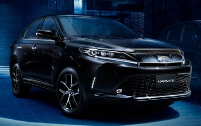 Toyota Harrier, 2018, lifting facciale, Giapponese, crossover, nero nuovo Harrier, esterno, auto Giapponesi, XU60 Harrier, Toyota