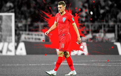Jamie Vardy, 4k, England national football team, art, goalkeeper, splashes of paint, grunge art, English footballer, creative art, England, football
