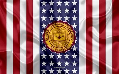中央ミシガン大学の紋章, アメリカ合衆国の国旗, 中央ミシガン大学のロゴ, マウントプレザントCity in Australia, ミシガン, アメリカ, 中央ミシガン大学