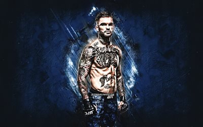 Cody Garbrandt, UFC, american fighter, portrait, blue stone background, Ultimate Fighting Championship