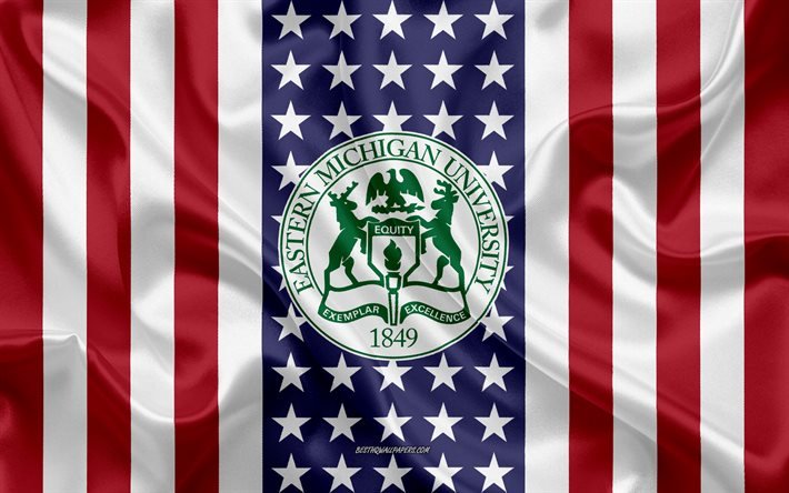 شعار جامعة ميشيغان الشرقية, علم الولايات المتحدة, يبسيلانتي, ميشيجلن, الولايات المتحدة الأمريكية, جامعة ميشيغان الشرقية