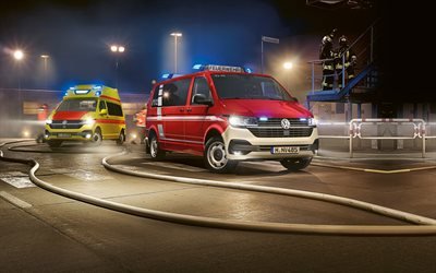 Volkswagen Transporter, 2020, Ambulance Transporter, fire truck, Transporter Feuerwehr, special vehicles, Volkswagen