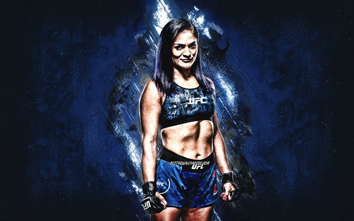 Cynthia Calvillo, MMA, UFC, amerikansk fighter, bl&#229; stenbakgrund, Ultimate Fighting Championship