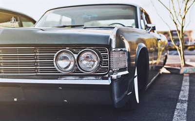 Lincoln Continental, retro cars, 1965 coches, coches americanos, 1965 Lincoln Continental, Lincoln