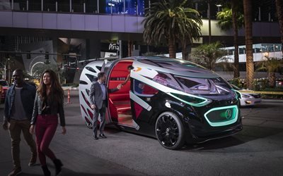 Mercedes-Benz Vision URBANETIC, 2019, autonomous car, cars of the future, front view, exterior, Mercedes