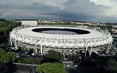 Olympic Stadium, Italian jalkapallon stadion, Rooma, Italia, urheilu areenoilla, AS Roma-Stadion