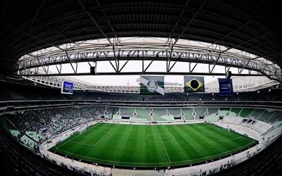 Palmeiras Stade, match, Allianz Parque, panorama, le soccer, le HDR, Palestra Italia Arena, stade de football, le Palmeiras de l&#39;ar&#232;ne, du Br&#233;sil, de SE Palmeiras, le br&#233;silien stades