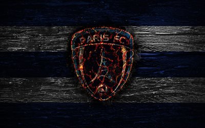 باريس FC, النار الشعار, الدوري 2, الأزرق والأبيض خطوط, نادي كرة القدم الفرنسي, الجرونج, كرة القدم, نادي باريس, نسيج خشبي, باريس FC شعار, فرنسا