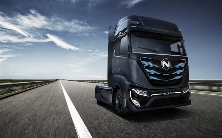 Nikola Tre, 2021, hydrogen-electric truck, FCEV, hydrogen vehicles, cargo transportation, Nikola