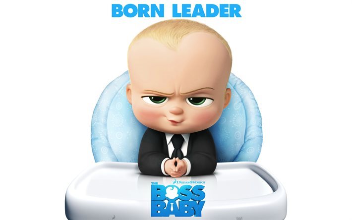 The Boss Baby, 2017, 4k, cartoons 2017, new cartoon