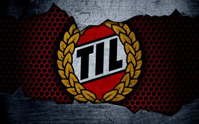 ترومسو, 4k, شعار, Eliteserien, كرة القدم, نادي كرة القدم, النرويج, الجرونج, الملمس المعدني, ترومسو FC