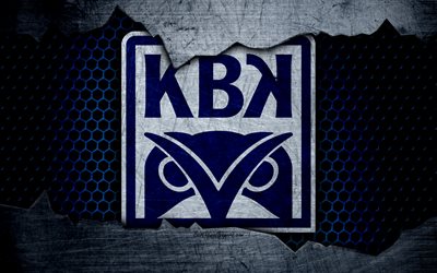 Konum:, 4k, logo, Eliteserien, futbol, futbol kul&#252;b&#252;, Norve&#231;, Kristiansund BK, grunge, metal doku, Konum: FC