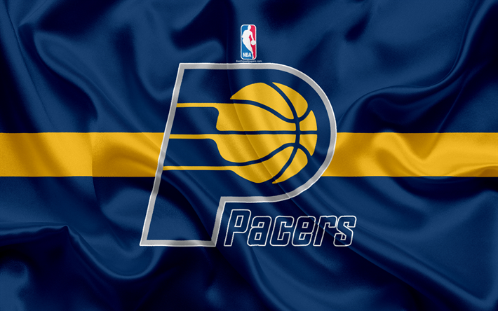 Download wallpapers Indiana Pacers, basketball club, NBA, emblem, logo