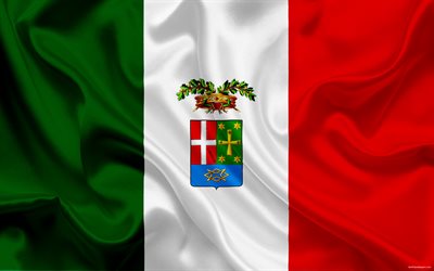 İtalya&#39;nın silah Como Kat, 1 Blok, İtalya, şehir, Como, İtalyan bayrağı, ulusal semboller, bayrak