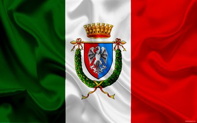 armoiries de la province de Rome, Italie, drapeau italien, symboles, le drapeau de l&#39;Italie