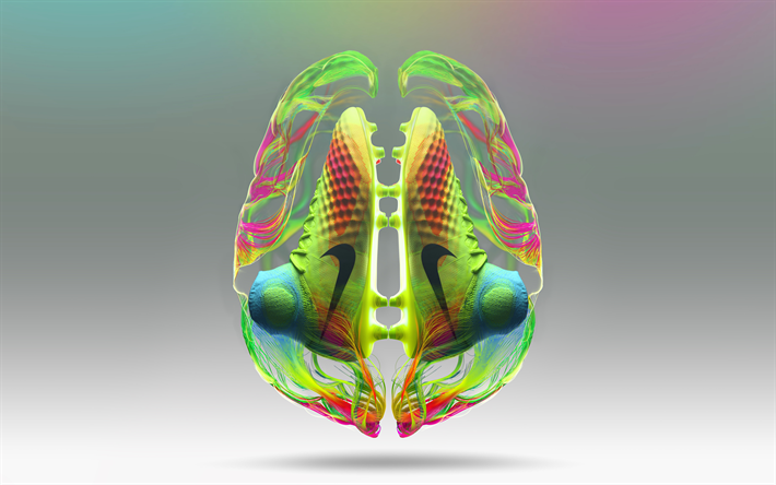 Magista2, 4k, 脳, Nike, 創造, サッカーブーツ