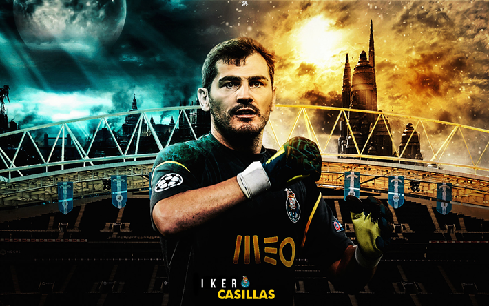 Iker Casillas, fan art, portiere, FC Porto, Primeira Liga, Casillas, stelle del calcio, il calcio, i calciatori spagnoli