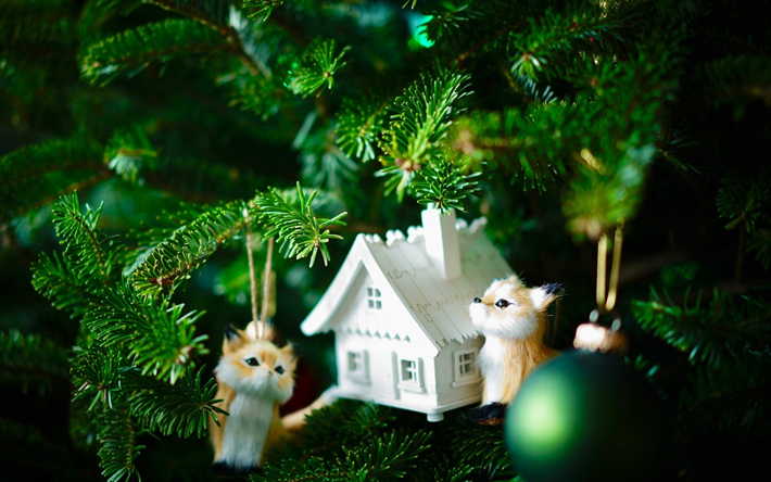 Christmas, New Year, christmas decorations, fir-tree, christmas tree, xmas