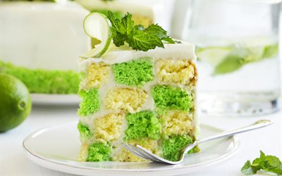 الأخضر كعكة, عيد ميلاد, الكعك, الحلويات, السلع المخبوزة