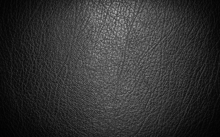 cuir noir, la texture, la 4k, le tissu, le cuir, le noir texture de tissu, de cuir &#224; la texture