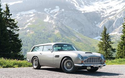Aston Martin DB5, 1963, retro coupe, Antika Araba, G&#252;m&#252;ş DB5, İngiliz retro otomobil, Aston Martin
