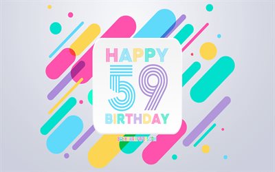 嬉しいから59歳の誕生日, 抽象誕生の背景, 嬉しい59歳の誕生日, カラフルな抽象化, 59お誕生日おめで, お誕生日ラインの背景, 59歳の誕生日, 59歳の誕生日パーティー
