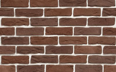 brown brickwall, brown tijolos, brown stone fundo, tijolos texturas, parede de tijolo, tijolos, parede, pe&#231;as coloridas, id&#234;ntico tijolos, tijolos de fundo