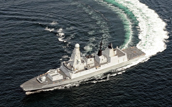 El HMS Daring, D32, destructor Brit&#225;nico, buque de guerra Brit&#225;nico, la Audacia, de clase, de defensa a&#233;rea destructores de la Royal Navy