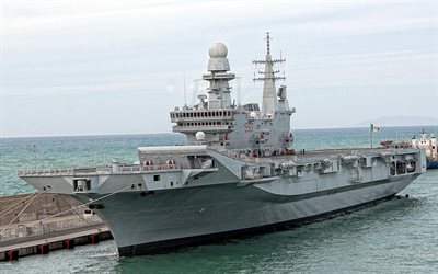 Italian aircraft carrier Cavour, Italian Navy, Cavour 550, port, warship, modern warships