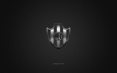 Central Cordoba, Argentiinalainen jalkapalloseura, Argentiinan Primera Division, hopea logo, harmaa hiilikuitu tausta, jalkapallo, Santiago del Estero, Argentiina, CA Central Cordoba logo, Central Cordoba de Santiago del Estero