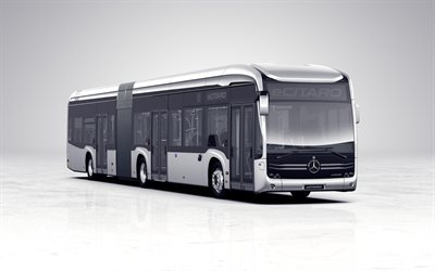 Mercedes-Benz eCitaro G, 4k, studio, 2019 bussar, persontransporter, Mercedes-Benz Bussar, nya eCitaro, Mercedes