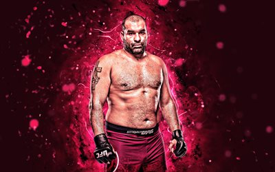 Blagoy Ivanov, 4k, purple neon lights, Bulgarian fighters, MMA, UFC, Mixed martial arts, Blagoy Ivanov 4K, UFC fighters, MMA fighters, Baga