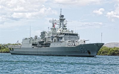 hmas stuart, ffh-153, australische fregatte, royal australian navy, anzac-klasse fregatten, australien, australische kriegsschiffe