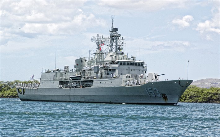 Le HMAS Stuart, FFH 153, Australien de la fr&#233;gate de la Royal Australian Navy, fr&#233;gate de classe Anzac, Australie, Australian navires de guerre