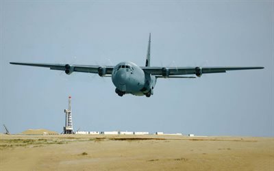 Lockheed AC-130, american military aircraft, aircraft take off, United States Air Force, American aircraft, Lockheed AC-130 Spectre