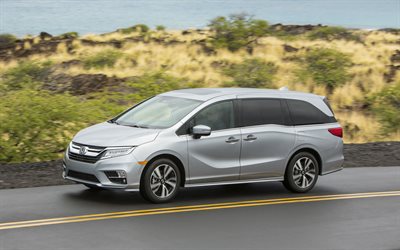 Honda Odyssey Type R, 2020, front view, exterior, silver minivan, silver Odyssey, japanese cars, Honda